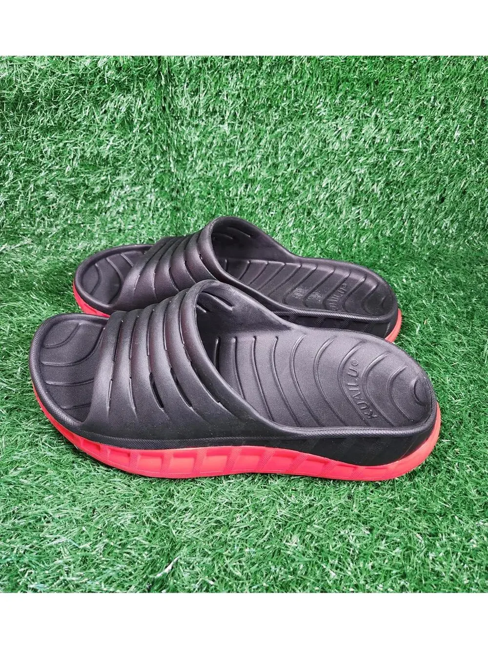 KuaiLu MEN'S RECOVERY SANDALS ORTHOTIC THICK CUSHION OPEN TOE SPORT SLIDES 12 M